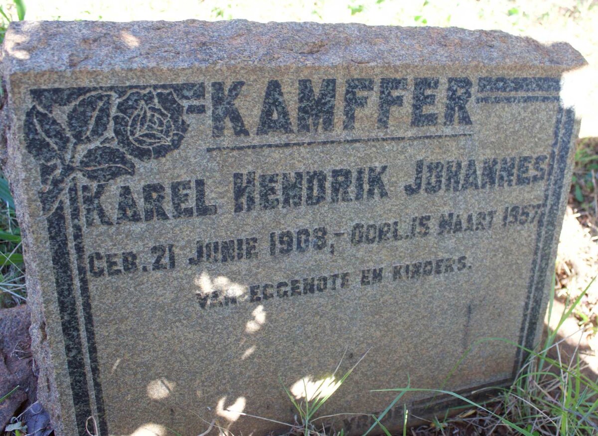 KAMFFER Karel Hendrik Johannes 1908-1957
