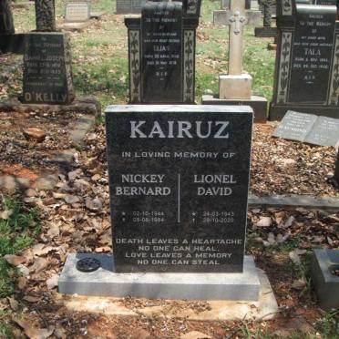 KAIRUZ Lionel David 1943-2020 &amp; Nickey Bernard 1944-1984