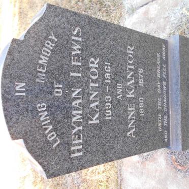 KANTOR Heyman Lewis 1893-1961 &amp; Anne 1890-1976