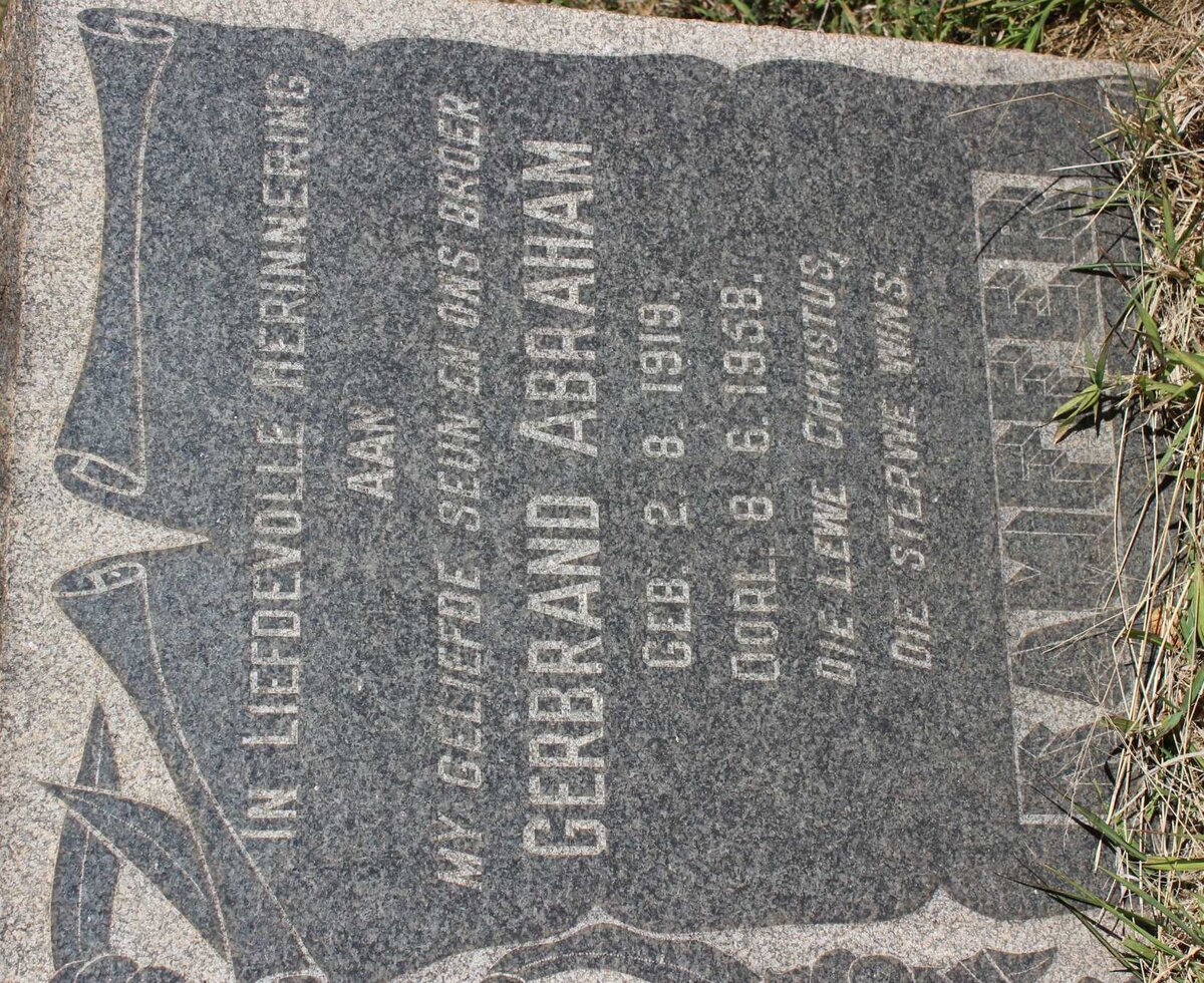 KAMFFER Gerbrand Abraham 1919-1958