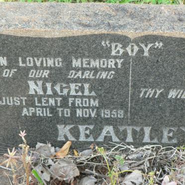 KEATLEY Nigel 1958-1958