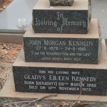 KENNEDY John Morgan 1878-1961 &amp; Gladys Eileen GERAGHTY 1895-1972