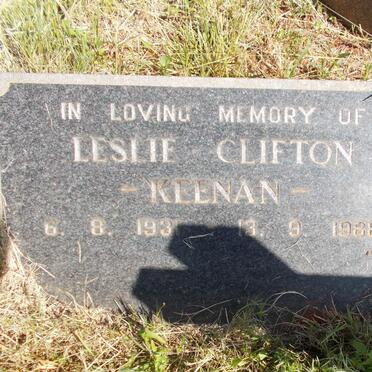 KEENAN Leslie Clifton 1931-1988