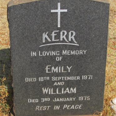KERR William -1975 &amp; Emily -1971
