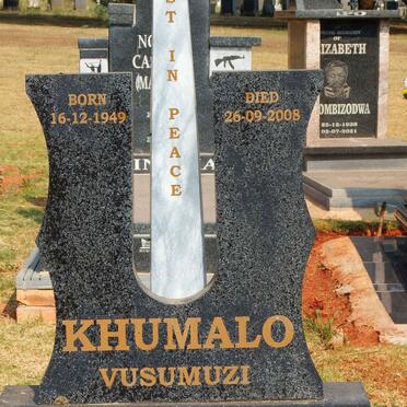 KHUMALO Vusumuzi 1949-2008