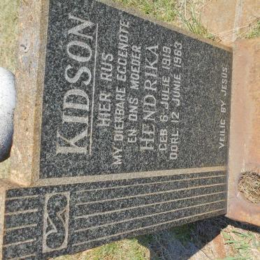 KIDSON Hendrika 1919-1963