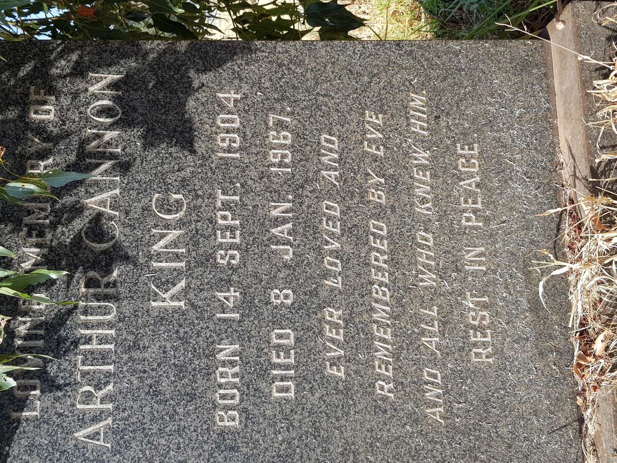 KING Arthur Cannon 1904-1967