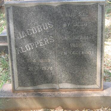 KLOPPERS Jacobus 1899-1974