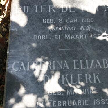 KLERK Pieter, de 1880-1966 &amp; Catharina Elizabeth MAGUIRE 1883-1969 :: SVIROVSKI Maria Susana nee DE KLERK 1907-1978