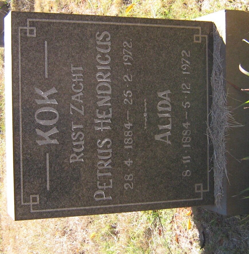 KOK Petrus Hendricus 1884-1972 &amp; Alida 1884-1972