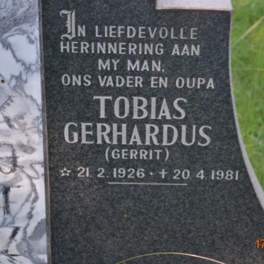 KOTZE Tobias Gerhardus 1926-1981