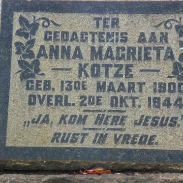 KOTZE Anna Magrieta 1900-1944