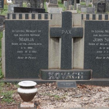 KOVACH John Spanic 1875-1951 &amp; Marija 1882-1961 :: KOVACH Anna 1924-2015