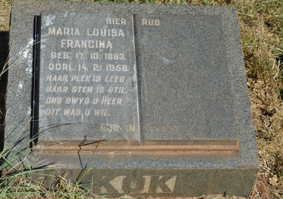 KOK Maria Louisa Francina 1883-1958