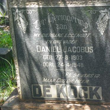 KOCK Daniel Jacobus, de 1903-1948