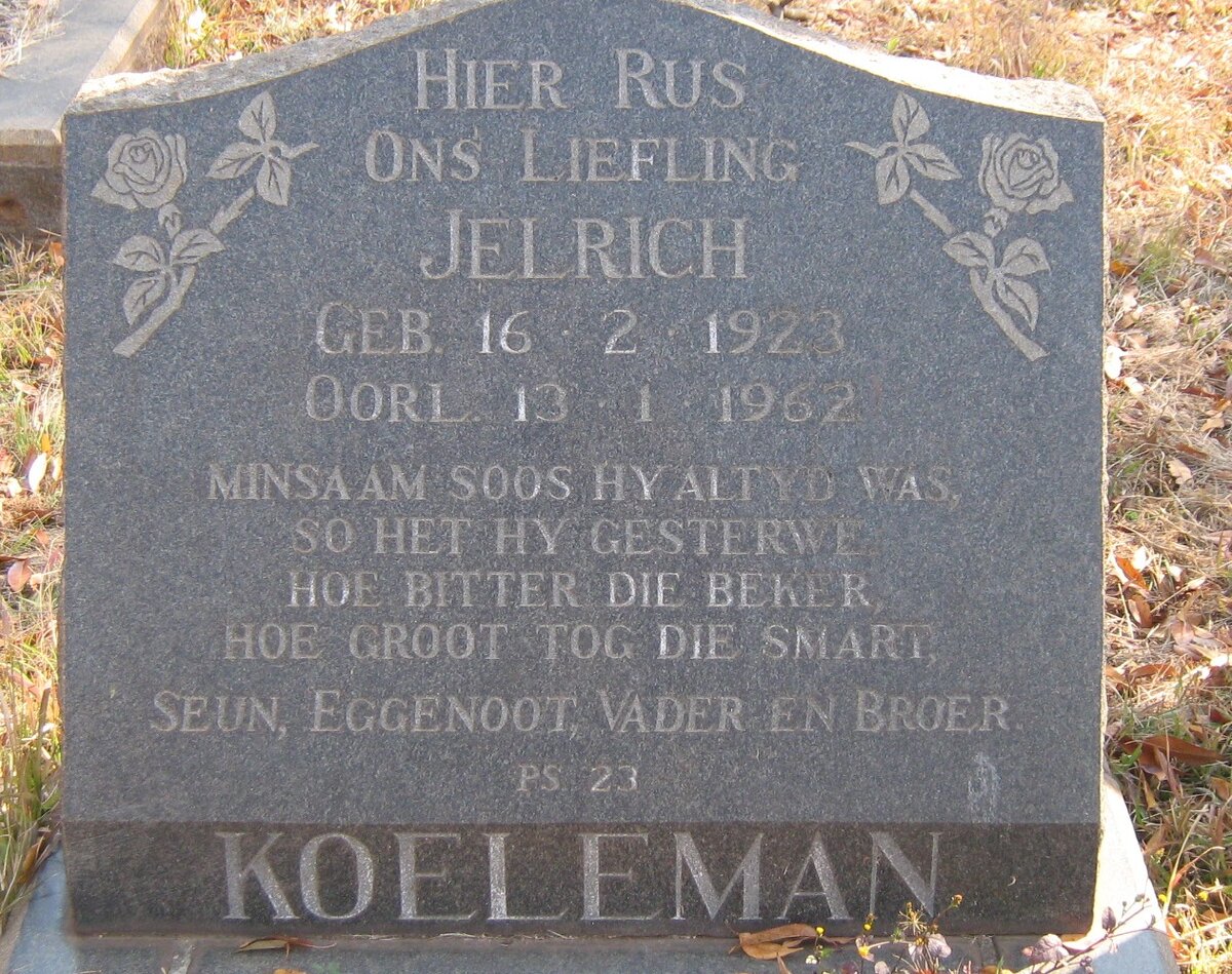 KOELEMAN Jelrich 1923-1962