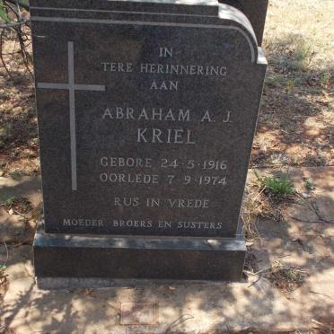 KRIEL Abraham A.J. 1916-1974
