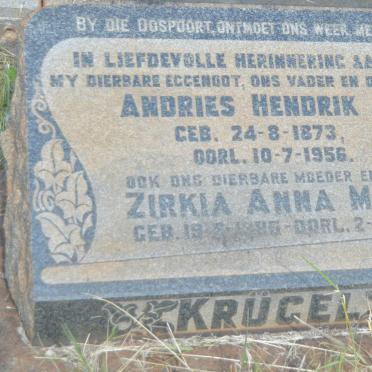 KRÜGEL Andries Hendrik 1873-1956 &amp; Zirkia Anna Maria 1885-1969