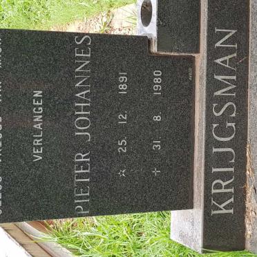 KRIJGSMAN Pieter Johannes 1891-1980