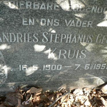 KRUIS Andries Stephanus Georg 1900-1955