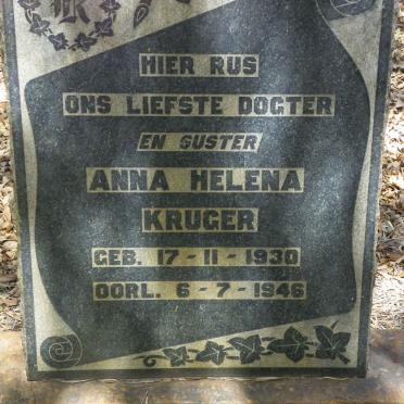 KRUGER Anna Helena 1930-1946