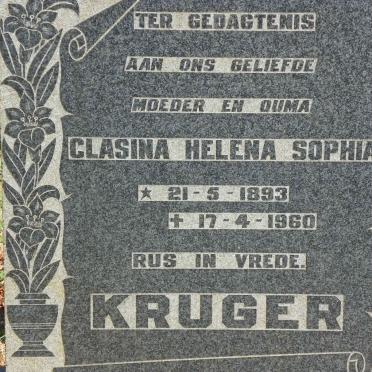 KRUGER Clasina Helena Sophia 1893-1960