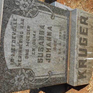 KRUGER Susanna Johanna 1930-1963