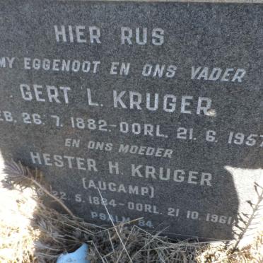 KRUGER Gert L. 1882-1957 &amp; Hester H. AUCAMP 1884-1961