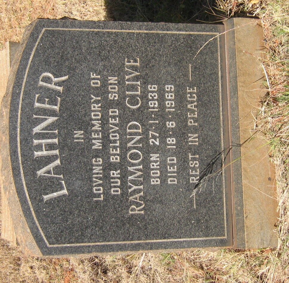 LAHNER Raymond Clive 1936-1969