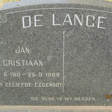 LANGE Jan Christiaan, de 1911-1969