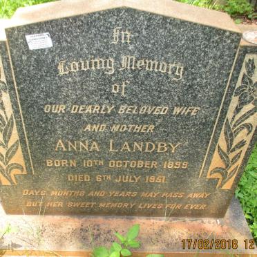 LANDBY Anna 1899-1951