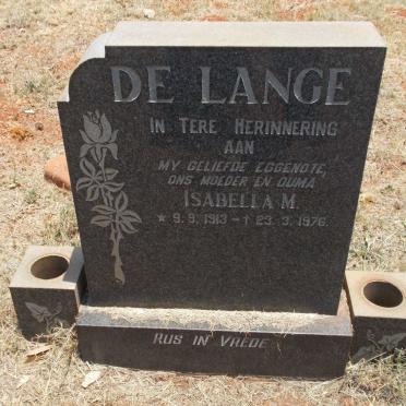 LANGE Isabella M., de 1913-1976