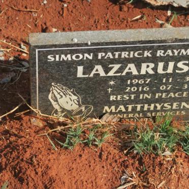 LAZARUS Simon Patrick Raymond 1967-2016