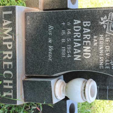 LAMPRECHT Barend Adriaan 1954-1981