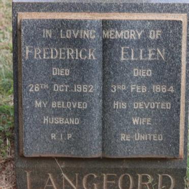 LANGFORD Frederick -1962 &amp; Ellen -1964