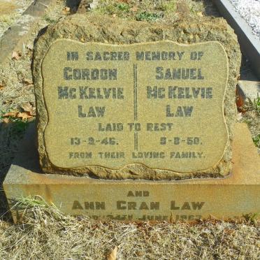 LAW Gordon McElvie -1946 :: LAW Samuel McElvie -1950 :: LAW Ann Cran -1963