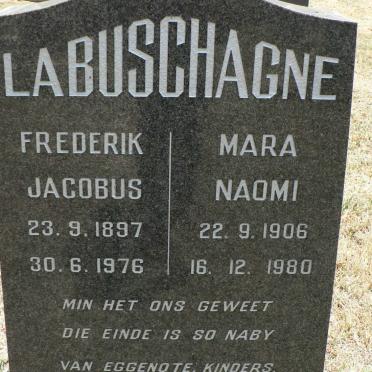 LABUSCHAGNE Frederik Jacobus 1897-1976 &amp; Mara Naomi 1906-1980