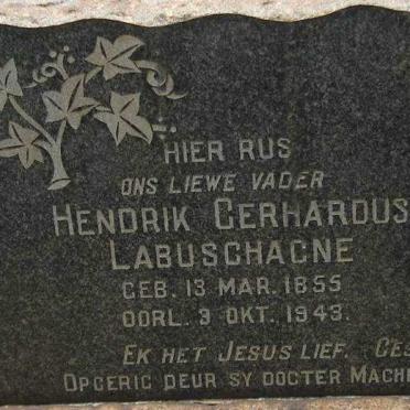 LABUSCHAGNE Hendrik Gerhardus 1855-1943