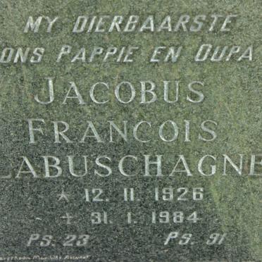 LABUSCHAGNE Jacobus Francois 1926-1984