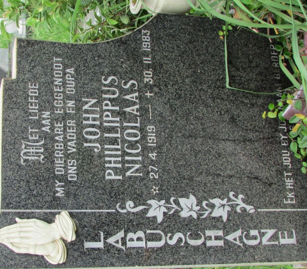 LABUSCHAGNE John Phillippus Nicolaas 1919-1983