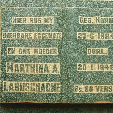 LABUSCHAGNE Marthina A. nee HORN 1884-1946