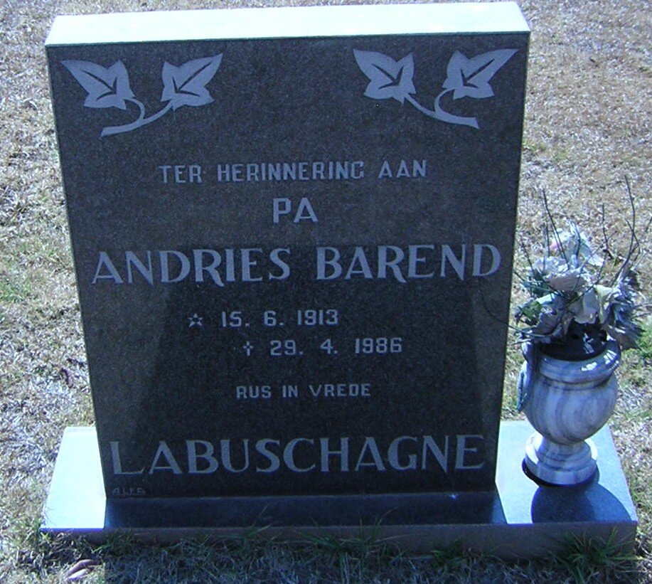 LABUSCHAGNE Andries Barend 1913-1986