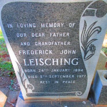LEISCHING Frederick John 1894-1977