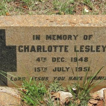 LESLEY Charlotte 1948-1951