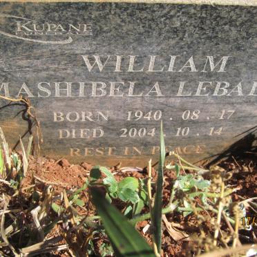 LEBALLO William Mashibela 1940-2004