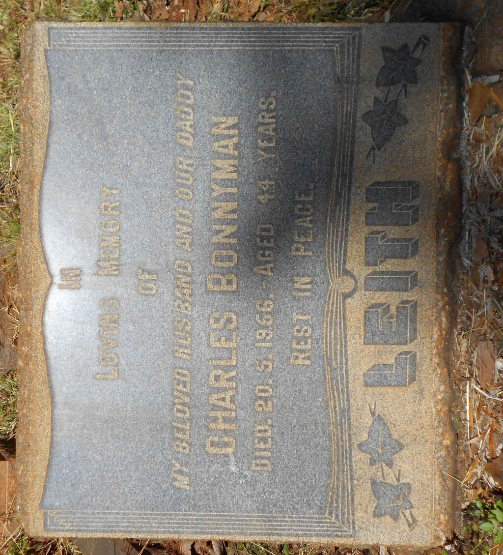 LEITH Charles Bonnyman -1956