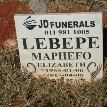 LEBEPE Maphefo Elizabeth 1955-2017
