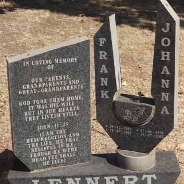 LENNERT Frank 1918-2004 &amp; Johanna 1920-2003