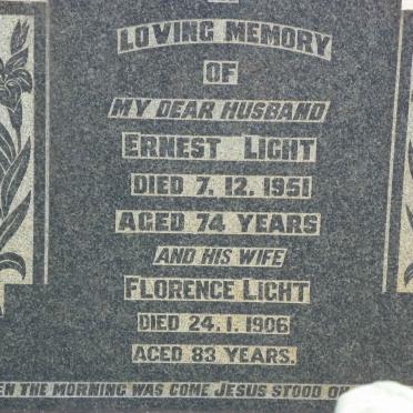 LIGHT Ernest -1951 &amp; Florence -1960