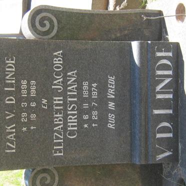LINDE Izak, v.d. 1896-1969 &amp; Elizabeth Jacoba Christiana 1896-1974